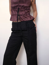 Flounce belt pant