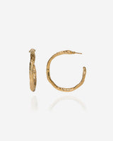 Large stoned 18ct hoops