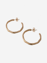 Large stoned 18ct hoops