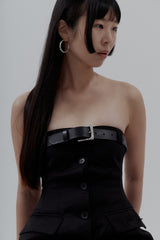 Large stoned sterling hoops