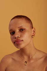 Small stoned 18ct hoops