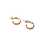 Mini stoned 18ct hoops