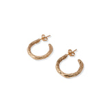 Small stoned 18ct hoops